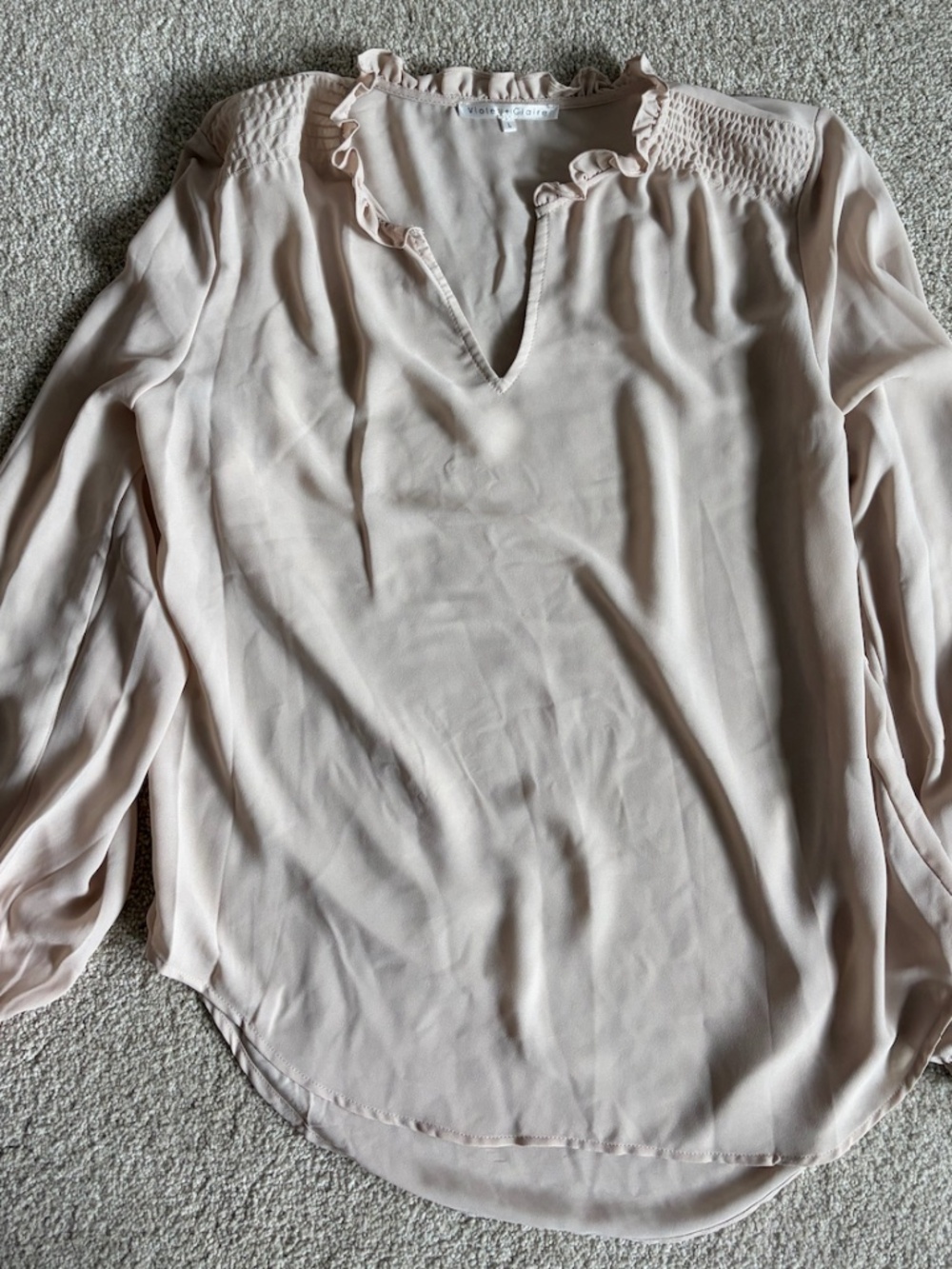 Violet and Claire Nude Blouse
